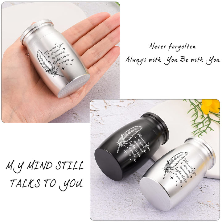 Small Keepsake Urn for Ashes 3 Inches Aluminum Cremation Mini Urn Small Ash Urn for Human Ashes Keepsake Holder