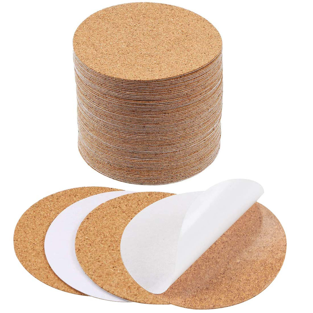 Self-Adhesive Cork Circle 40 PCS 4 Inch Diameter Cork M