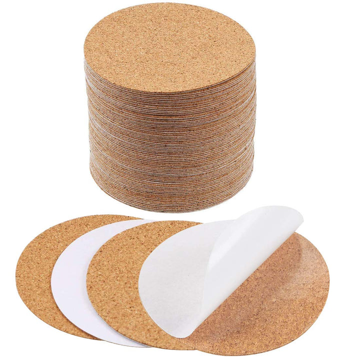 Self-Adhesive Cork Circle 40 PCS 4 Inch Diameter Cork M