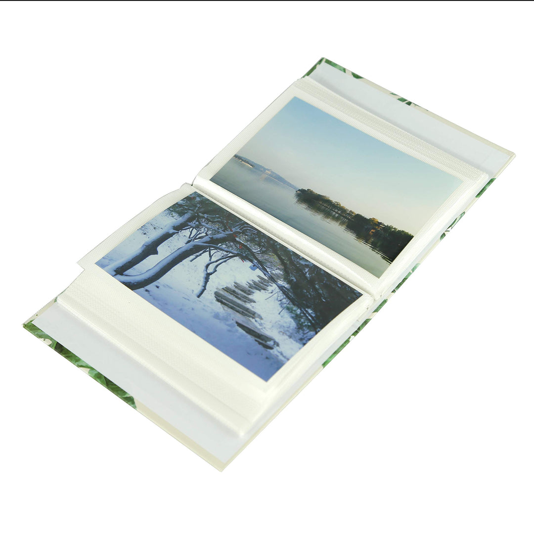 Photo Album 4x6 inch,100 Pockets Picture,Green Leaves Natural Style Tree,Green