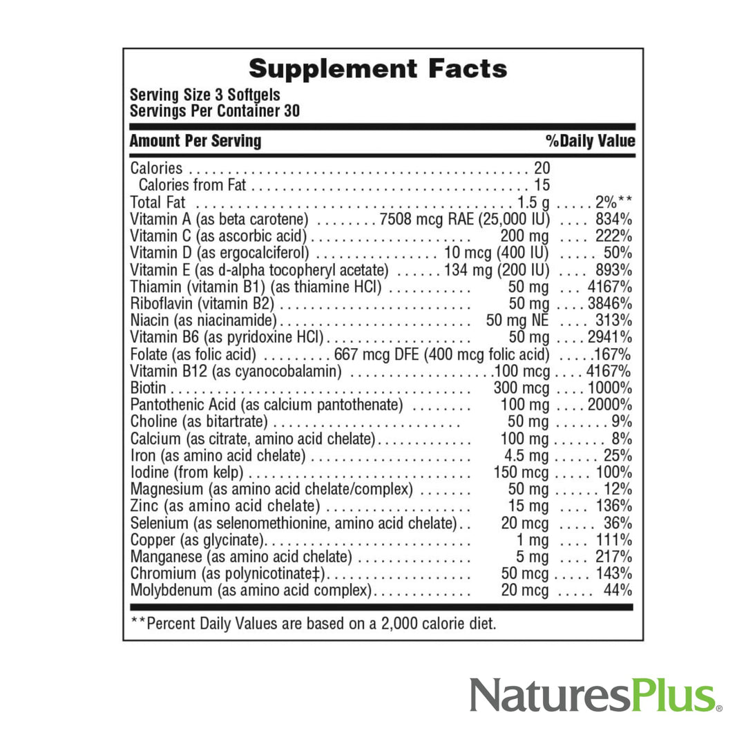 Natures Plus Regeneration Multivitamin - 90 Softgels - 