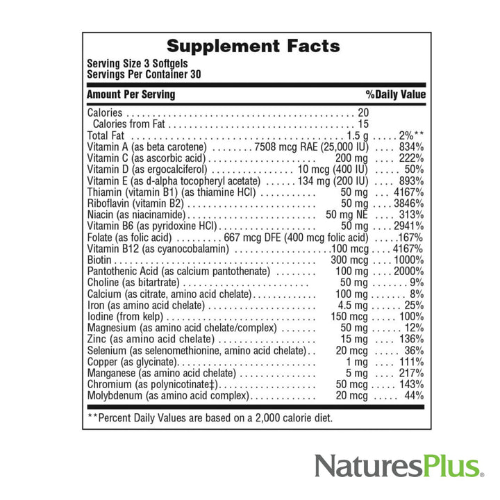 Natures Plus Regeneration Multivitamin - 90 Softgels - 