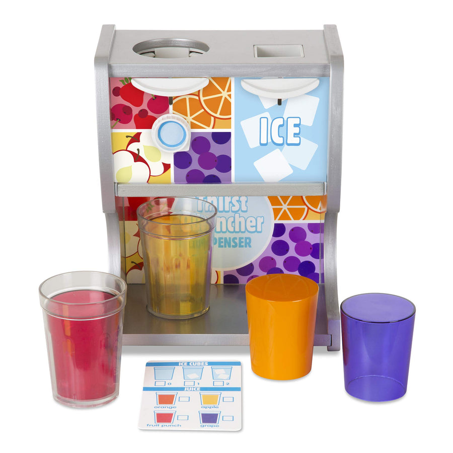 Wooden Thirst Quencher Drink Dispenser With Cups, Juice Inserts, Ice Cubes - FSC Certified