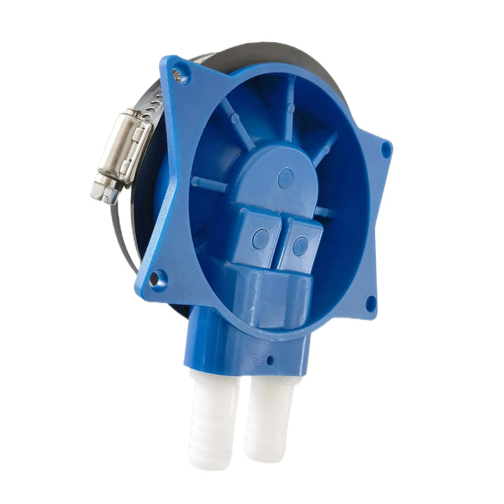 1/2 Inch Hose Foot Manual Self-Priming Water Pump for Washing Sink - Galley Pump - Outdoor Van Washing -Wash Basin RV Black Rubber W Blue Base 2201 Water Foot Pump