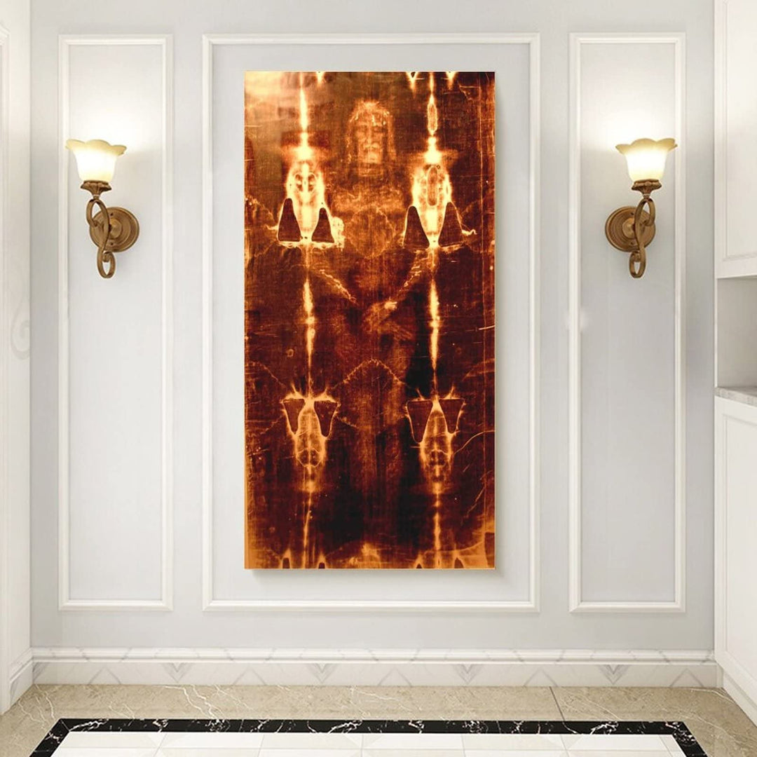 Shroud of Turin Perpignan Cathedral Poster Decorative Painting Canvas Wall Art Living Room Posters Bedroom Painting 16x32inch(40x80cm)