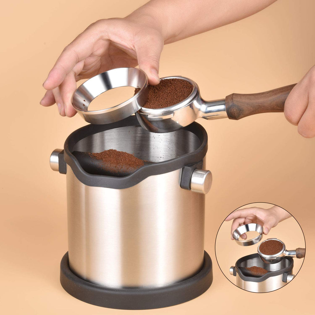 58mm Espresso Dosing Funnel, Stainless Steel Coffee Dosing Ring Compatible with 58mm Portafilter (58mm)