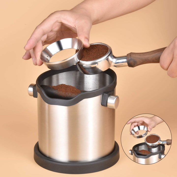 58mm Espresso Dosing Funnel, Stainless Steel Coffee Dosing Ring Compatible with 58mm Portafilter (58mm)