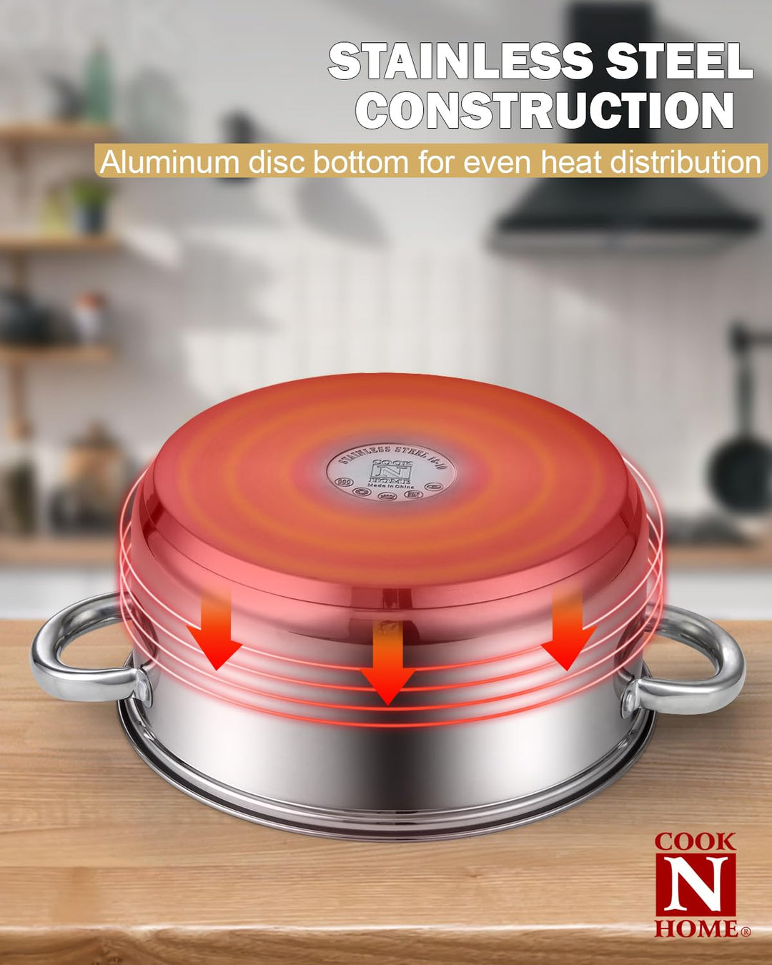 4-Piece 8 Quart Multipots, Stainless Steel Pasta Cooker Steamer