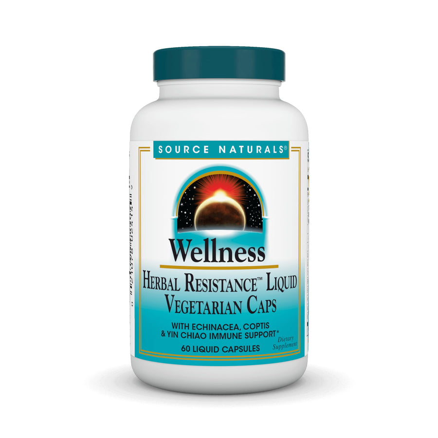 Wellness Herbal Resistance, Echinacea, Coptis & Yin Chiao Immune Support *- 60 Capsules