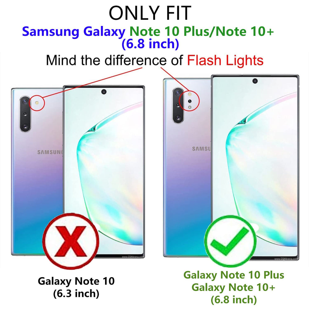 Galaxy Note 10 Plus Case Note 10+ Case for Samsung Galaxy Note 10 Plus Case Military Drop Shockproof Armor Heavy Duty Rugged 3 in 1 Protection Cover for Galaxy Note 10 Plus Phone Case (Black+Black)