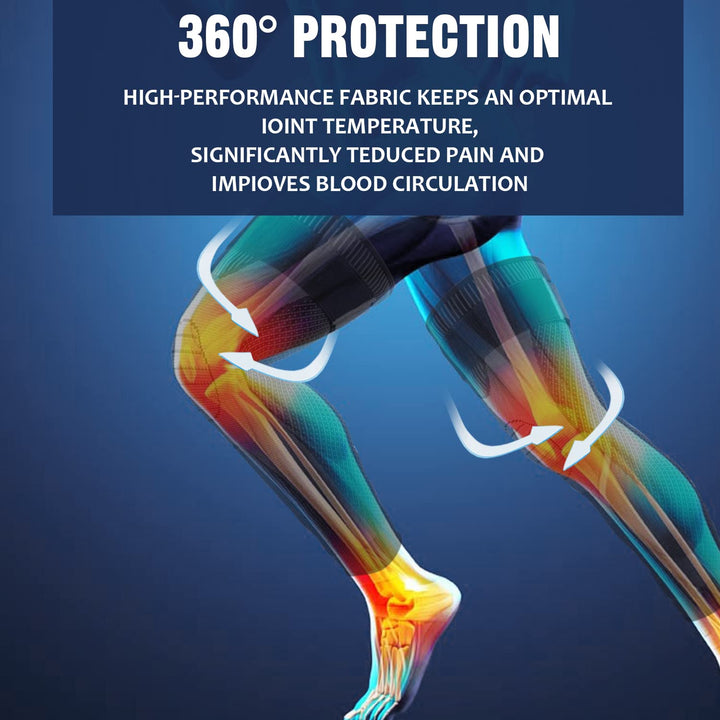 Mumian Full Leg Sleeves Long Compression Leg Sleeve Knee Sleeves Protect Leg, Reduce Varicose Veins and Swelling of Legs(Pair) (Black(with Strap)-1 Pair, XX-Large)