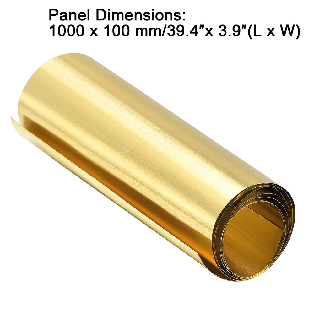 Brass Sheet Roll, Metal Foil Plate 1000mm x 100mm x 0.01mm