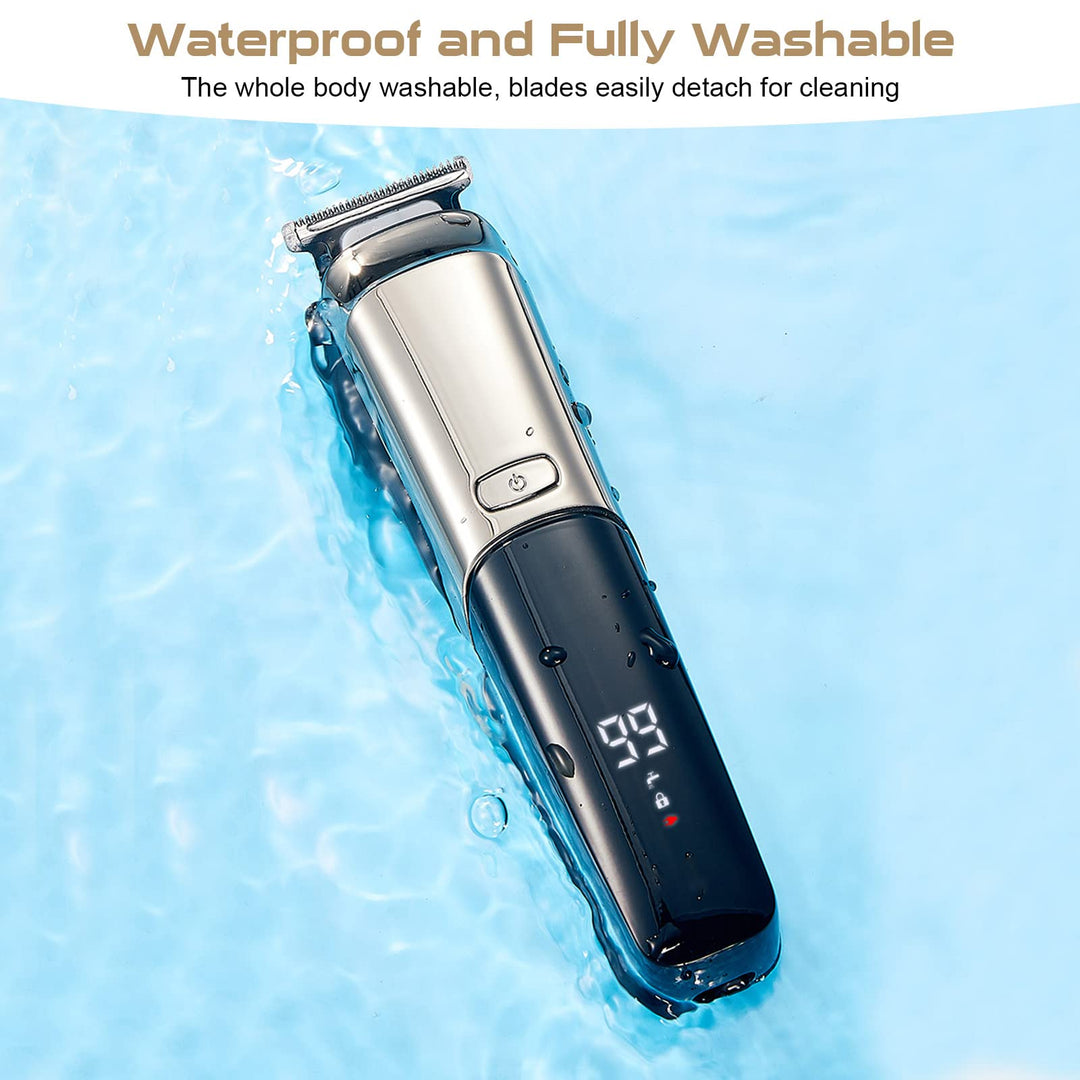 Beard Trimmer, Cordless Hair Clippers for Men Body Hair Trimmer, Mustache Nose Facial Cutting Groomer, Waterproof Electric Shaver 11 in 1 Grooming Kit, USB Rechargeable &amp; LED Display 1.0 Count