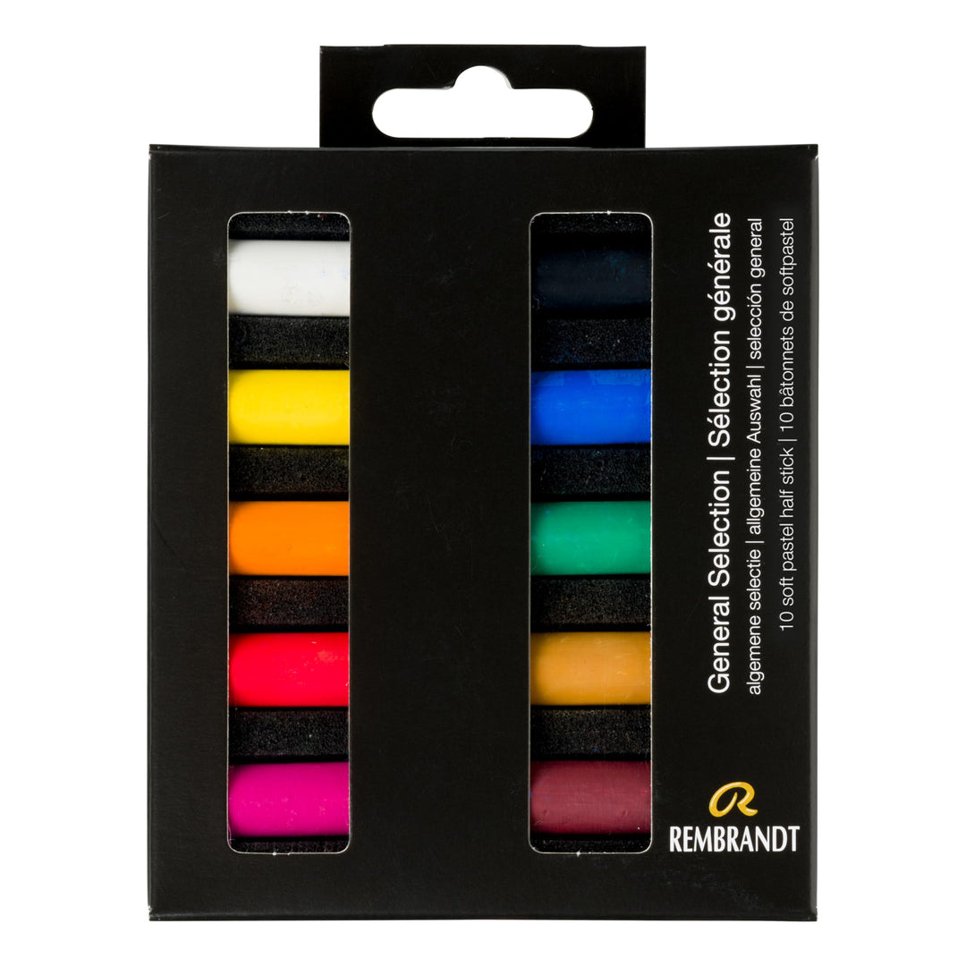 Rembrandt Soft Pastel Micro Set, 10-Piece Half Sticks, 