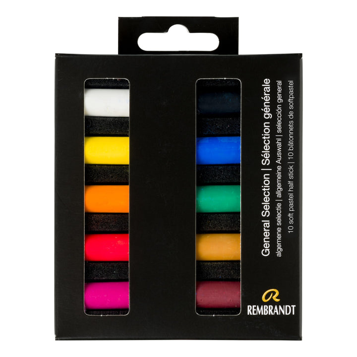 Rembrandt Soft Pastel Micro Set, 10-Piece Half Sticks, 