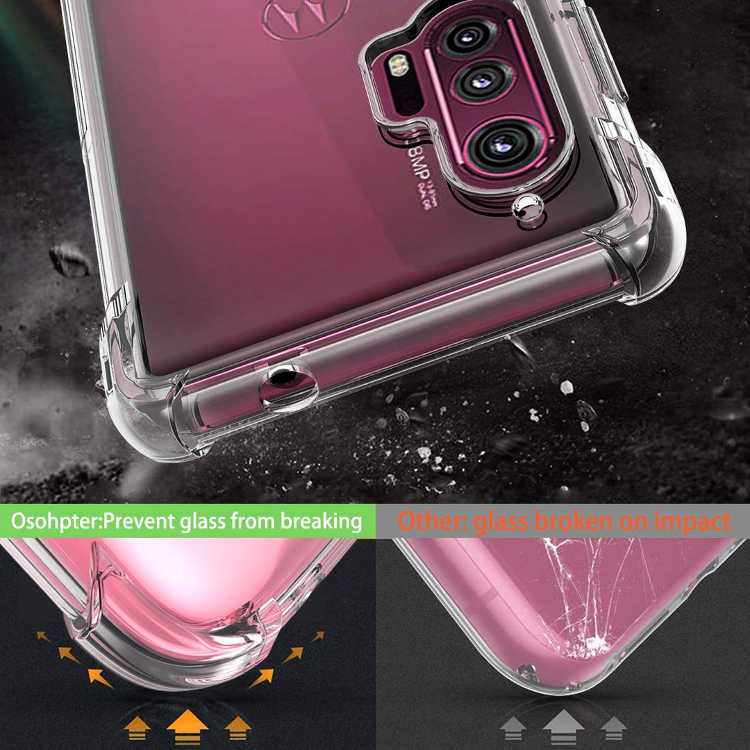 Osophter for Moto Edge Plus Case Clear Moto Edge+ Case 