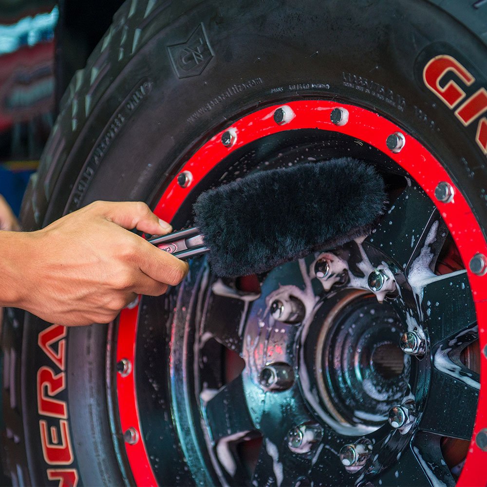 CHEMICAL GUYS Acc_B01 Gerbil Wheel and Rim Brush (Safe for Exhaust, Tires, Rims, Engine Bays, &amp; More)