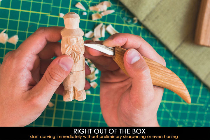 Wood Carving Knife C15 1.5 Wood Whittling Knife for Details Wood Carving Knives - Chip Carving Knife Woodworking Wood Carving Tools for Beginners and Kids Whittling Tools