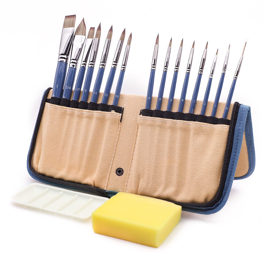 Artecho Watercolor Paint Brushes Set 18 Pcs for Acrylic