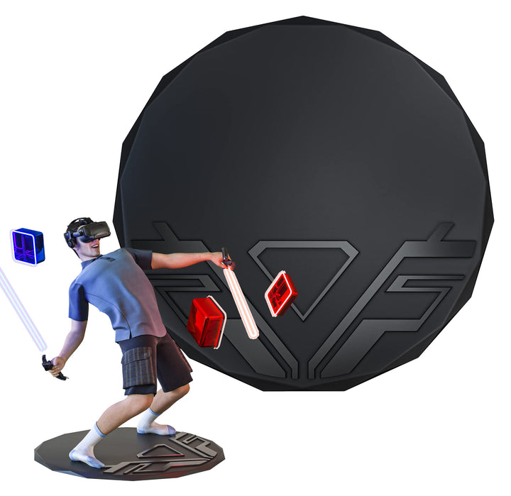VR Mat - 35 Round Anti Fatigue Mat - Virtual Reality Matt Helps Determine Direction and Position of Your Feet During Game, Prevents Players from Hitting and Breaking Objects in Surroundings