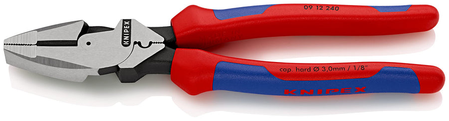 Knipex 09 12 240 9.5-Inch Ultra-High Leverage Lineman's Pliers with Fish Tape Puller and Crimper