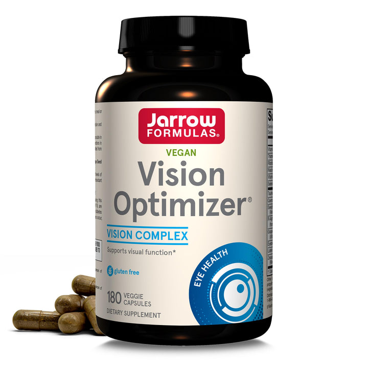 Vision Optimizer Veggie Capsules - 180 Count - Eye Supplement - Dietary Supplement - with Grape Seed Extract, Lutein &amp; Zeaxanthin, Quercetin &amp; More - Non-GMO - Gluten Free