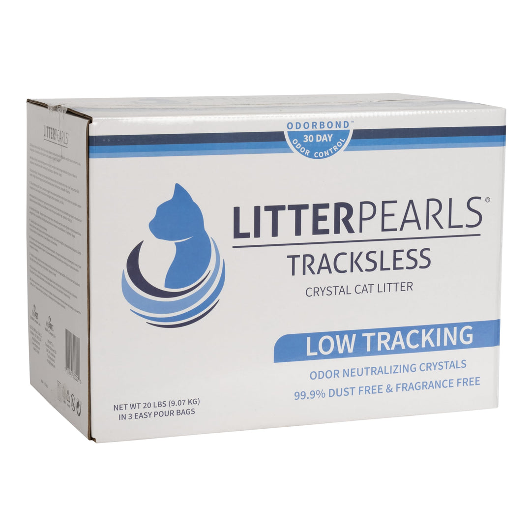Tracksless Unscented Non-Clumping Crystal Cat Litter with Odorbond, 20 Pounds