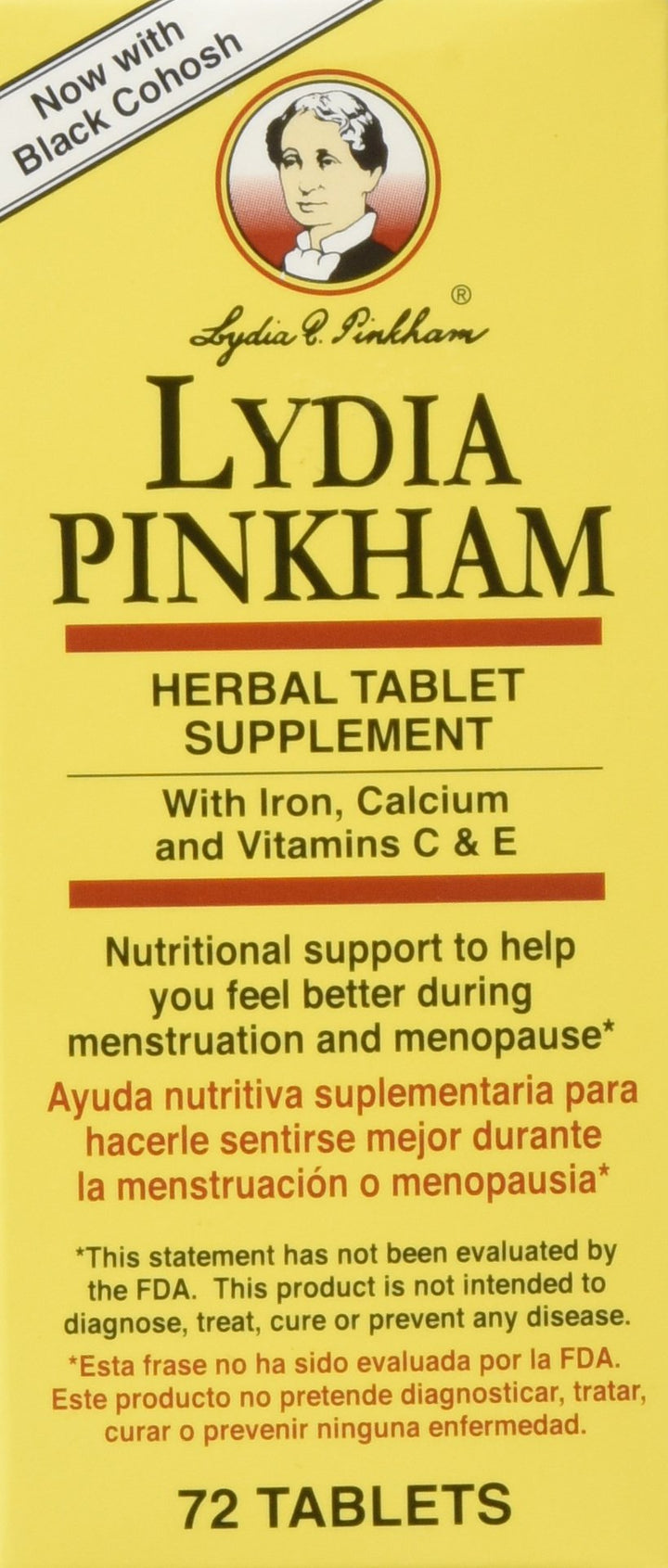 Lydia Pinkham Herbal Supplement, 72 Tabs