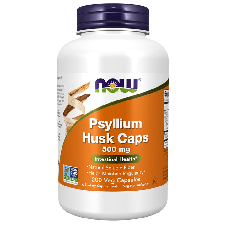 NOW Foods Supplements, Psyllium Husk Caps 500 mg, Non-G