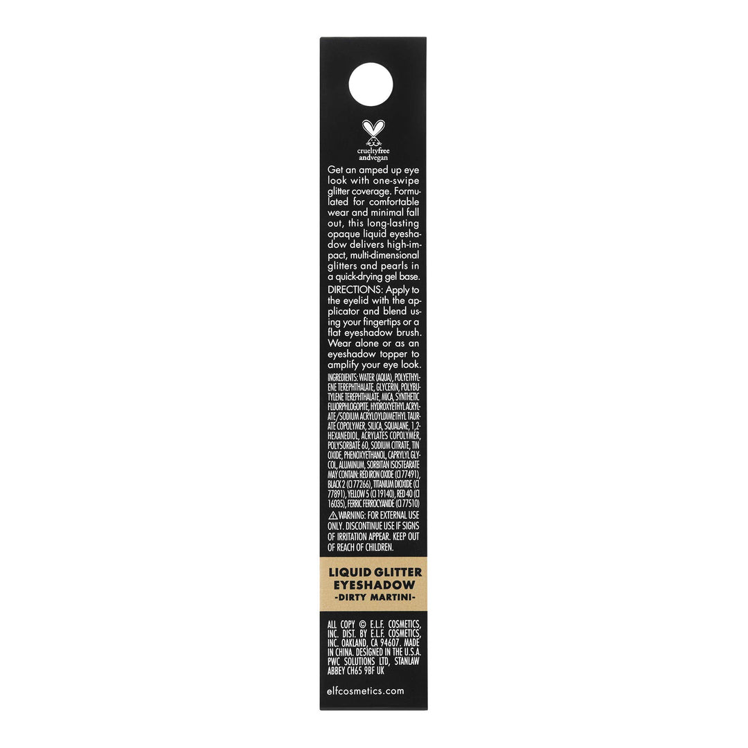 Cosmetics Liquid Glitter Gel Eyeshadow, Dirty Martini, 0.10 Fl. Ounce, Dirty Martini, 0.10 Fl Ounce