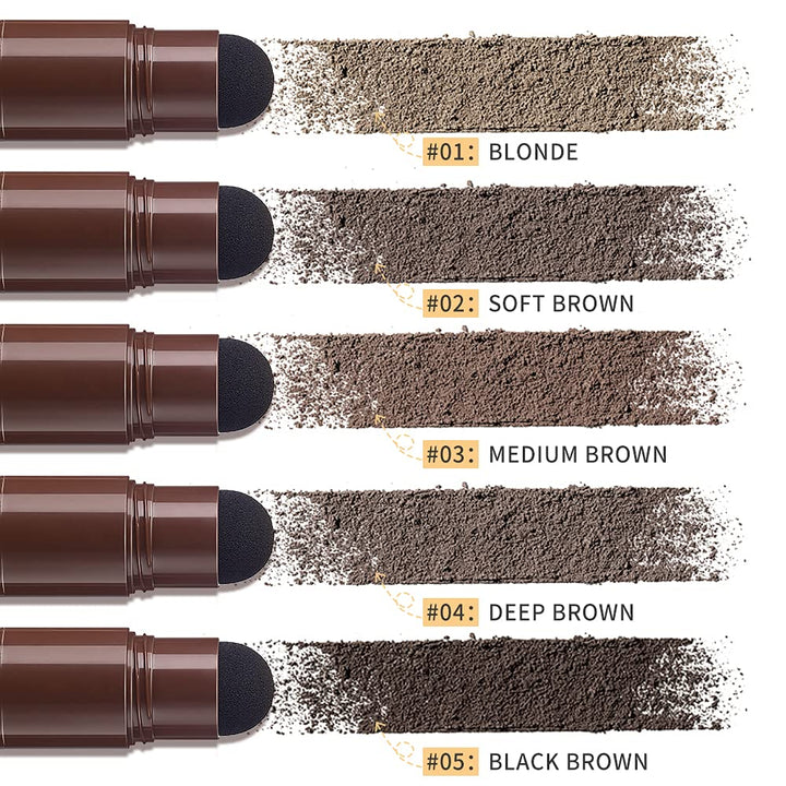 KIMUSE Eyebrow Stamp and Eyebrow Stencil Kit, One Step Brow Stamp, 10 Eyebrow Stamp Stencils Kit and Brow Stamp Shaping Kit, Brown Eyebrow Stamp Powder, Waterproof, Long-lasting (BLACK BROWN)