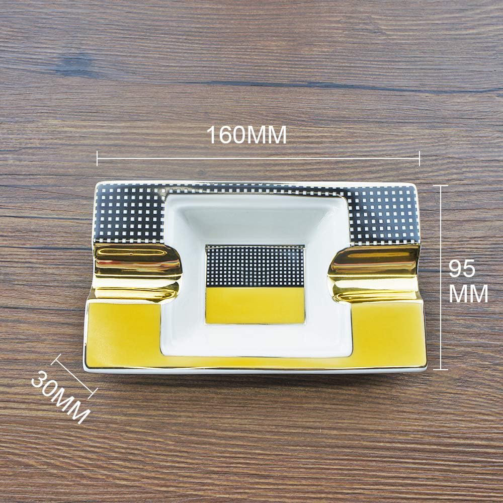 Cigar Ashtray Cigarettes Large Rest Outdoor Cigars Ashtray for Men travel/Patio/Outside/Indoor Ashtray