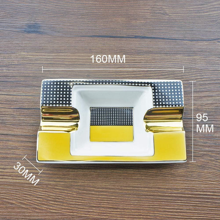 Cigar Ashtray Cigarettes Large Rest Outdoor Cigars Ashtray for Men travel/Patio/Outside/Indoor Ashtray