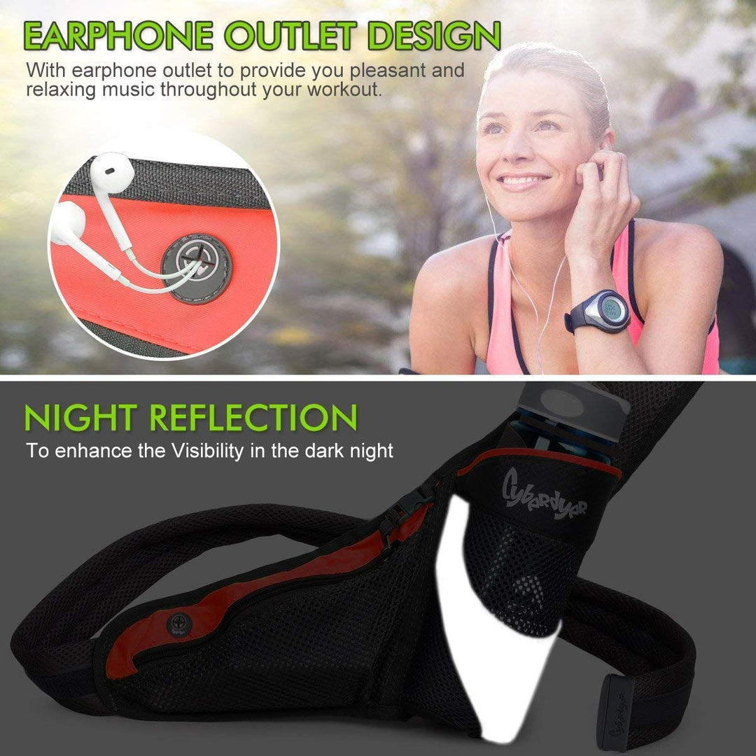 PYFK Running Belt Hydration Waist Pack with Water Bottl