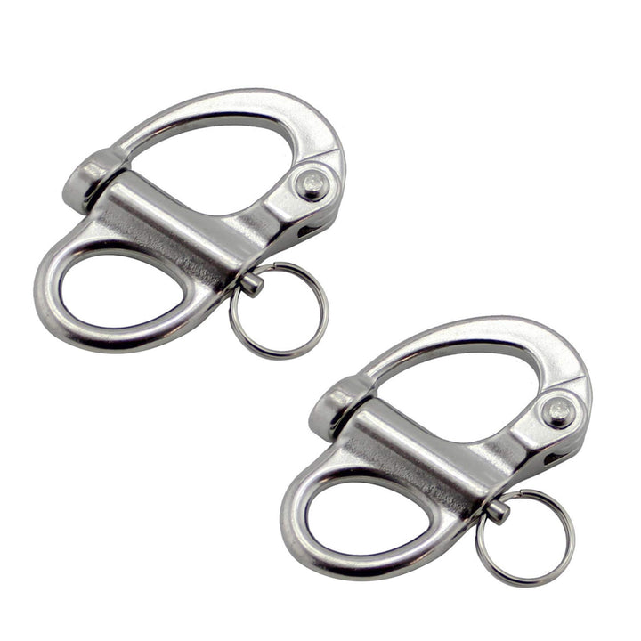 NRC&amp;XRC Pair of 3-3/4(96mm)316 Stainless Steel Fixed Bail Snap Shackle for Bracelet, Sailboat
