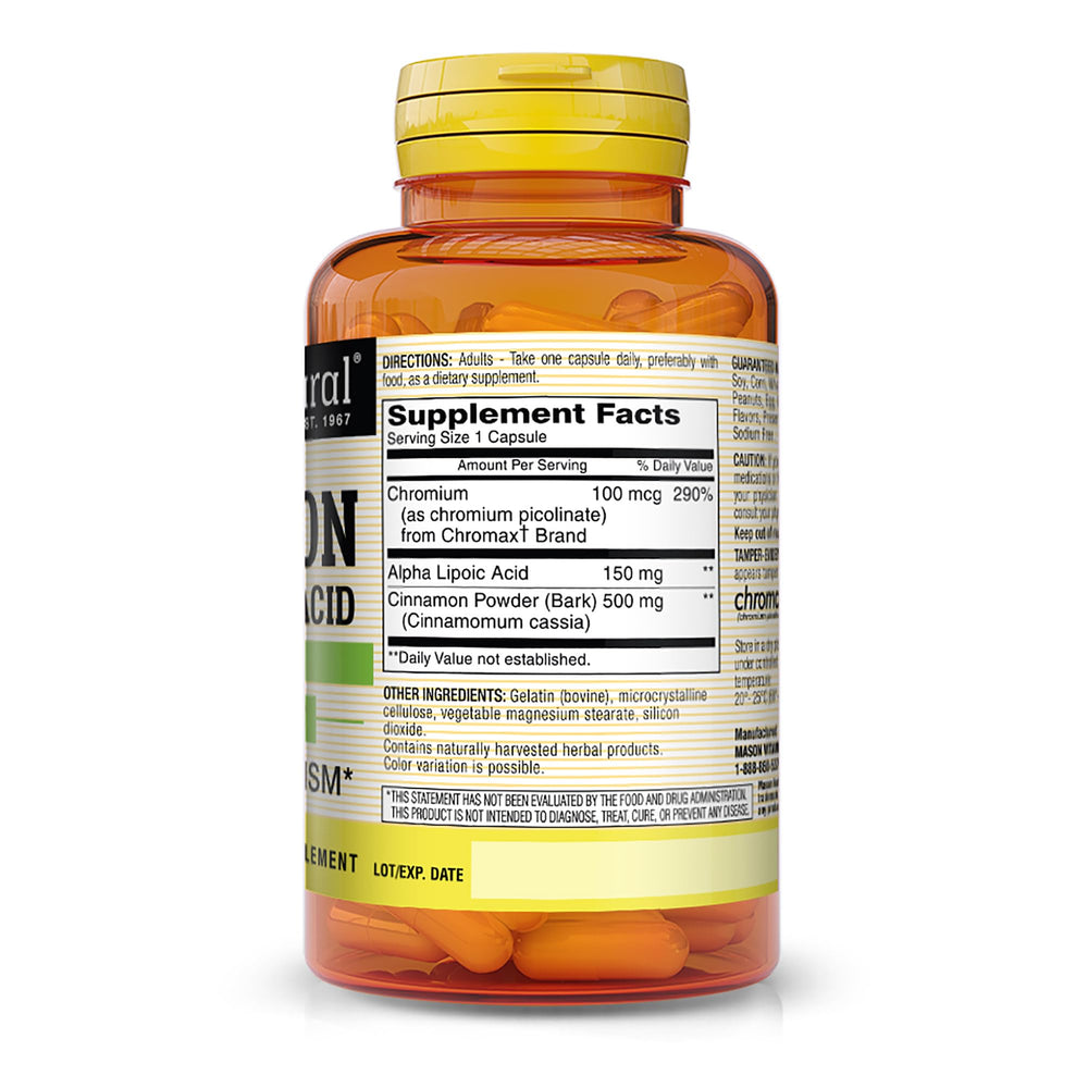 Mason Natural Cinnamon Alpha Lipoic Acid Complex Capsul