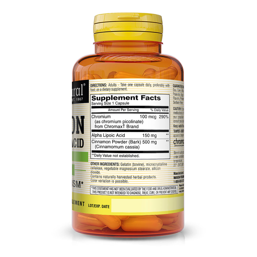 Mason Natural Cinnamon Alpha Lipoic Acid Complex Capsul