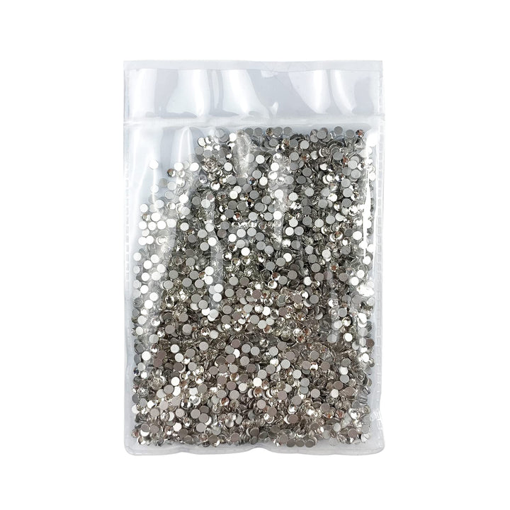 Glass Crystal Flatback Rhinestones for Nail Art and Craft, Round Stone Gems Sparkly Diamond (SS12 1440pcs, Crystal)