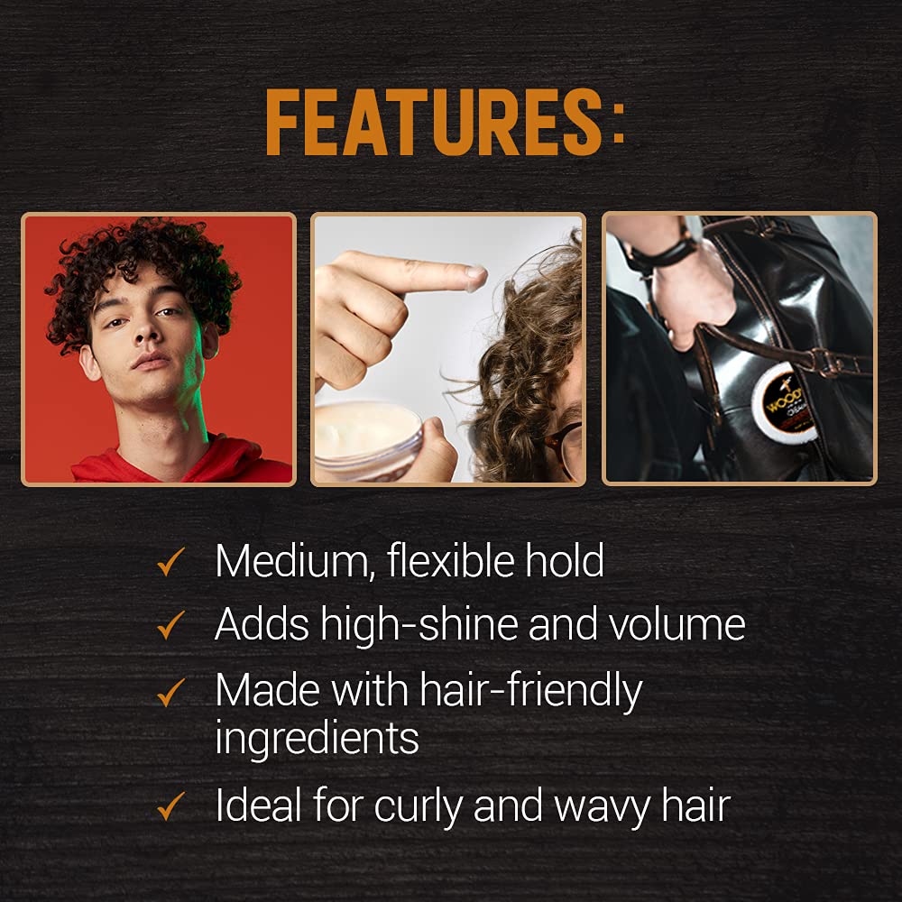 Woody&#39;s Flexible Styling Cream for Men, Styling Cream, 3.4 Ounce