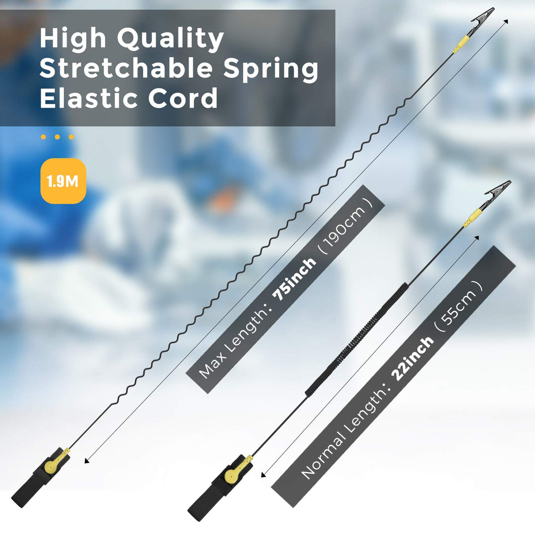 ESD Anti-Static Wrist Strap Components, Blue
