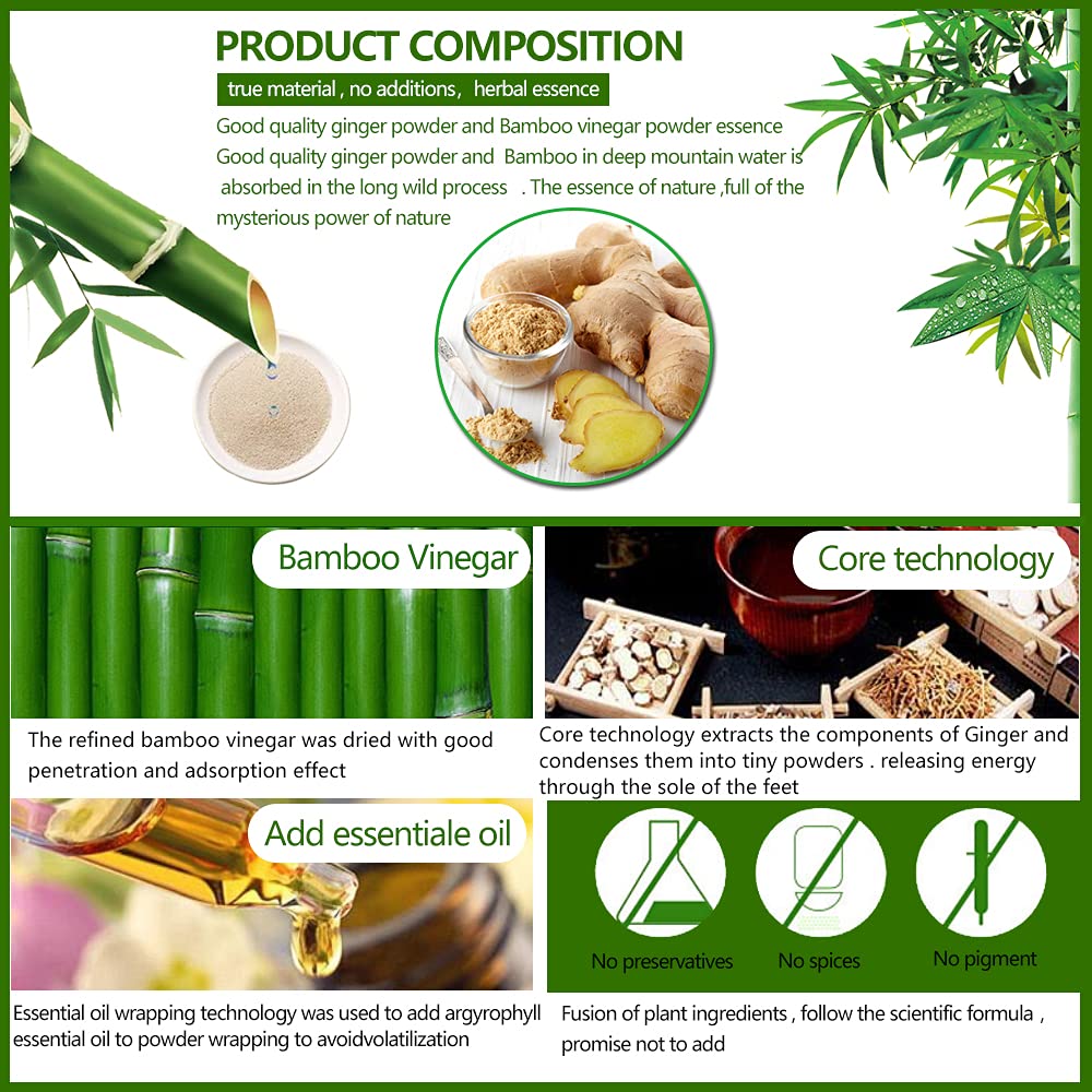 Ginger Foot Pads Bamboo Vinegar Ginger Wormwood Powder 