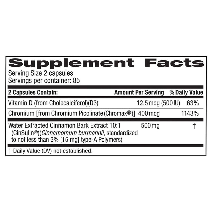 Trunature Advanced Strength Cinsulin 170 Capsules