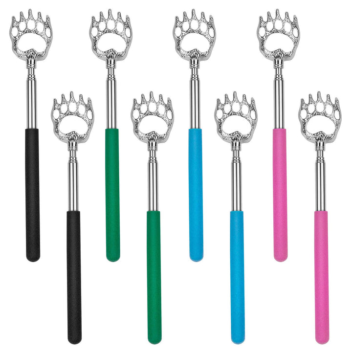 Bear Claw Back Scratcher Extendable, Metal Portable Telescopic Backscratchers with Rubber Handled 8 Pack