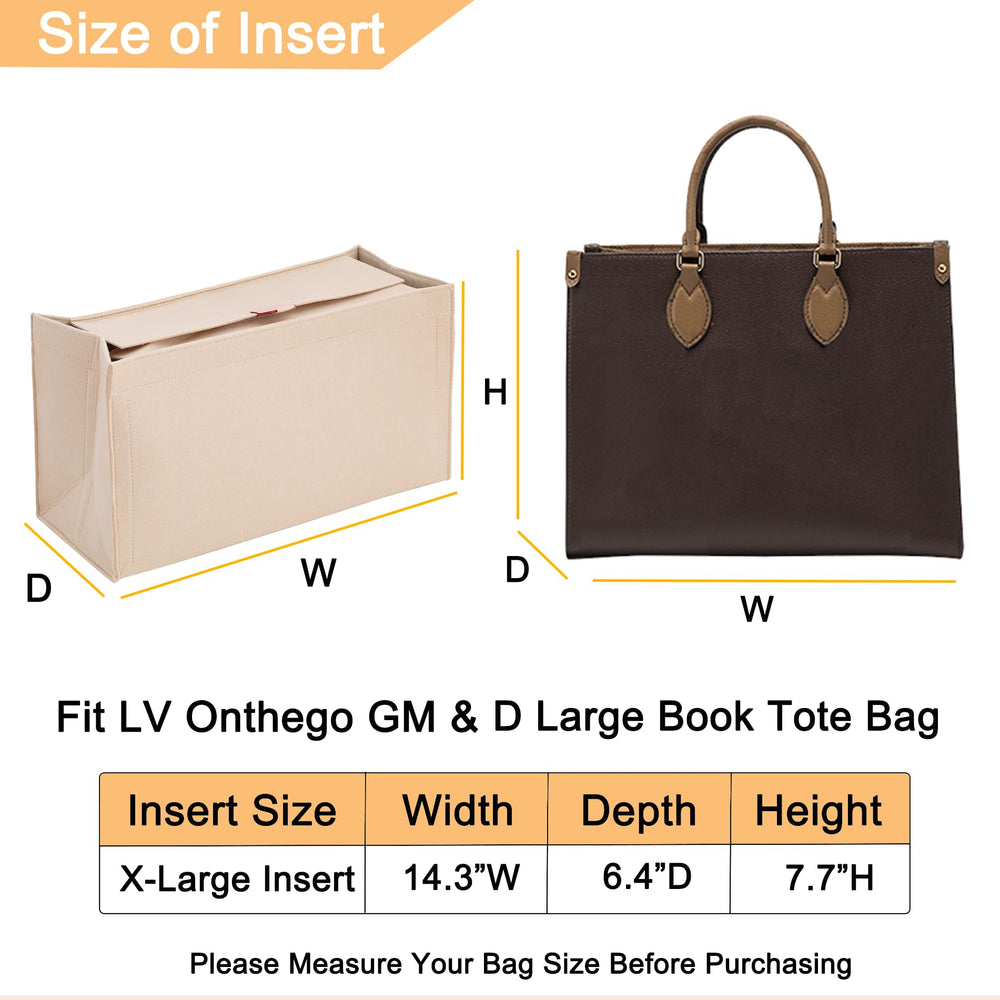 Doxo Purse Organizer Insert,Felt Tote Bag Organizer Ins
