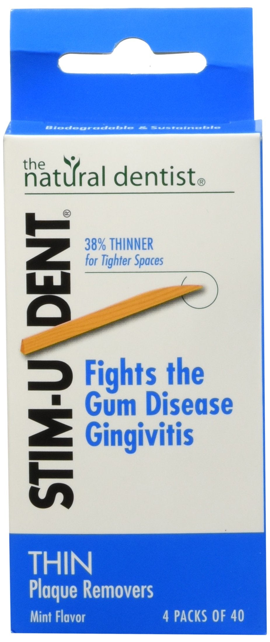 Natural Dentist Stim-u-dent Thin Plaque Removers, Mint 
