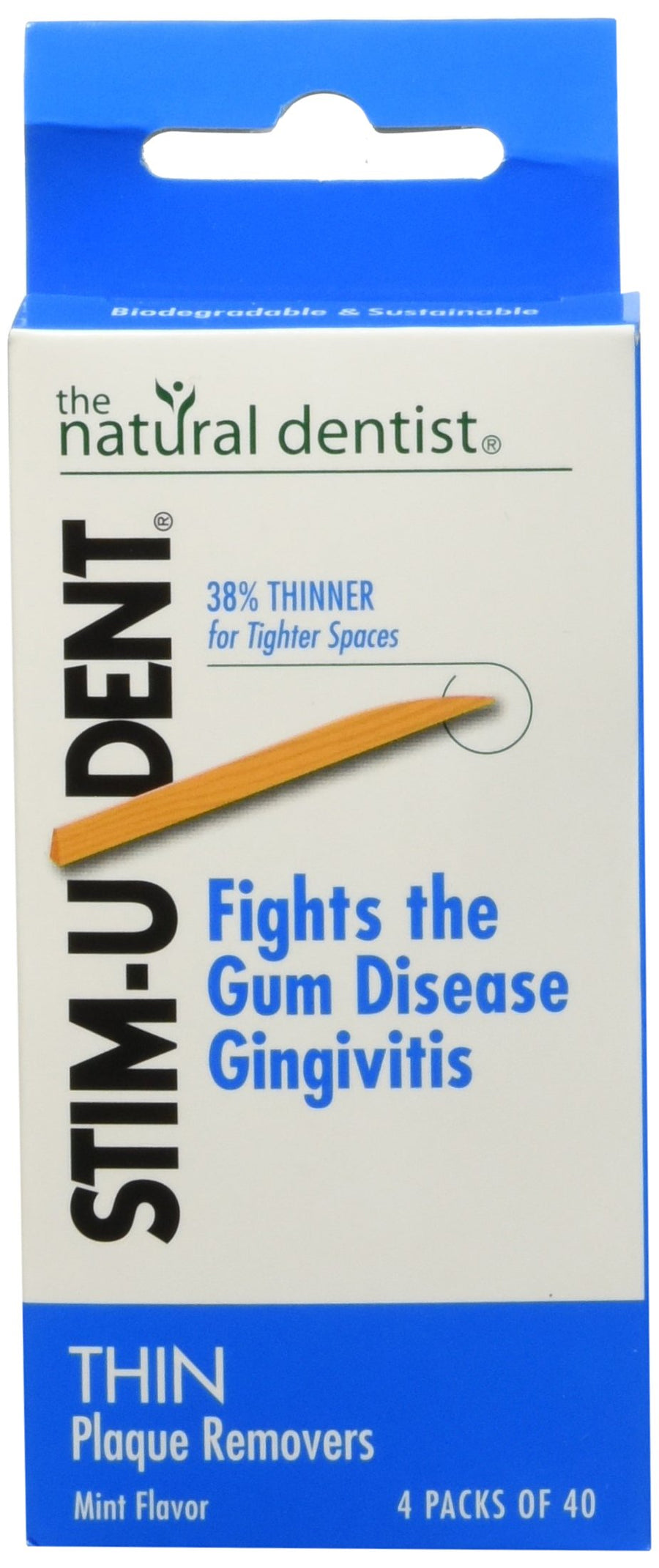 Natural Dentist Stim-u-dent Thin Plaque Removers, Mint 
