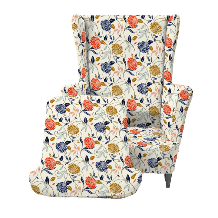 CRFATOP Wing Chair Slipcovers, 2 Piece Stretch Spandex 
