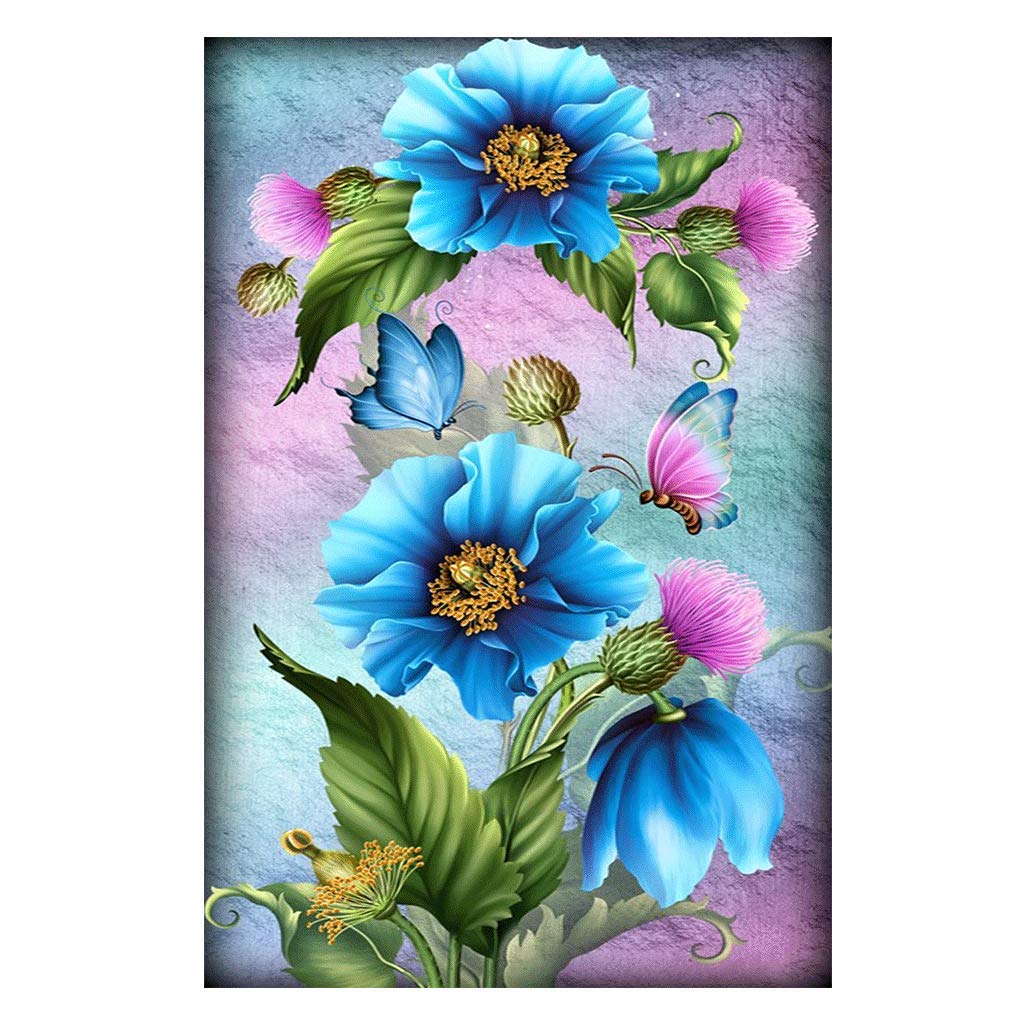 5D Diamond Painting Kit,5d Crystal Round Diamond Painting Morning Glory Rhinestone Embroidery Cross Stitch Kits Supply Arts Craft Canvas Wall Decor Stickers Home Decor 12x19 inches