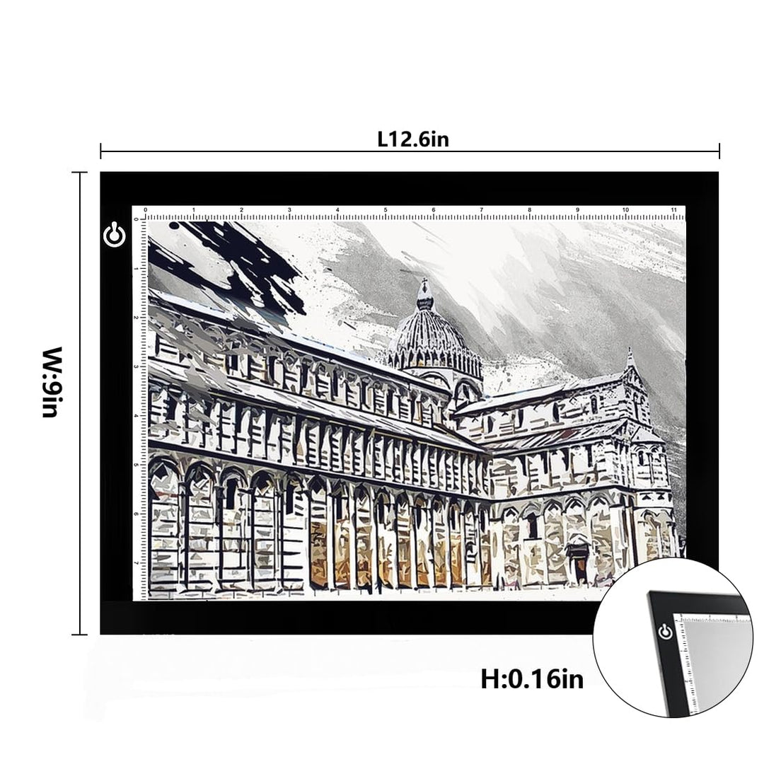 A4 LED Light Box 9x12 Inch Light Pad Only 5mm Ultra-Thin USB Power Light Table for Tracing