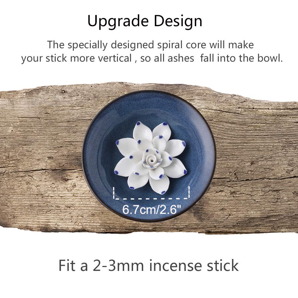 uniidea Incense Holder Ceramic Incense Burner Lotus Inc